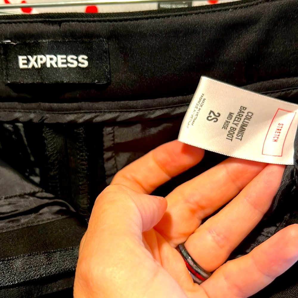 EXPRESS columnist barely boot black dress pants